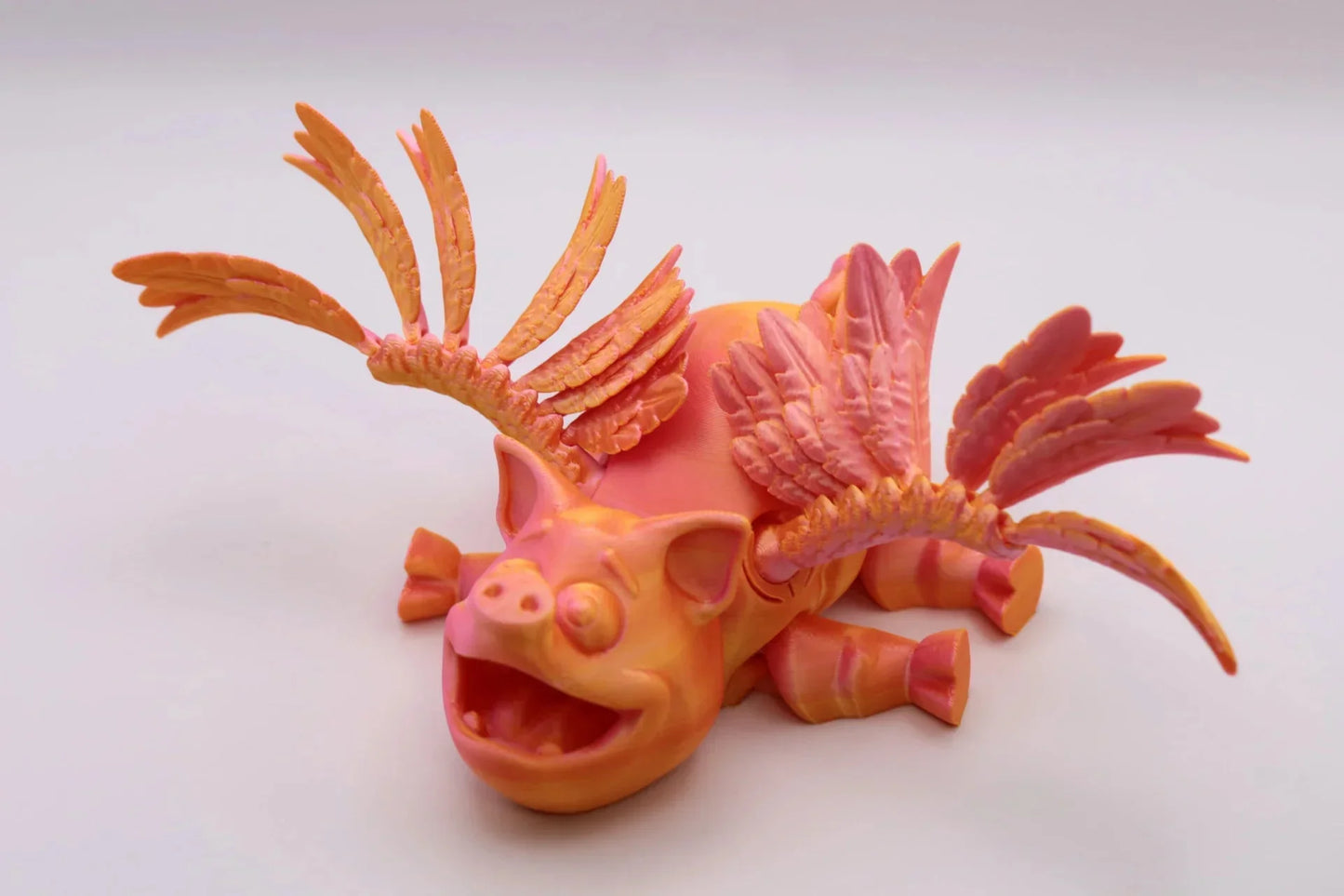 bewegliches fliegendes Schwein - Schreibtischspielzeug - Fidget Toy - Glücksbringer - TobiCrafts3D