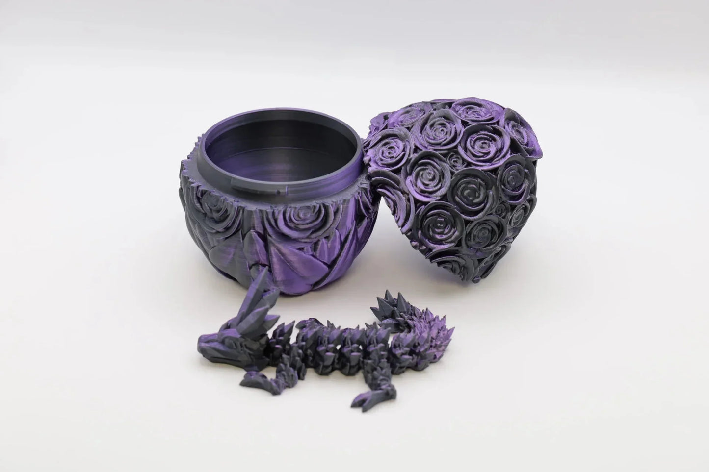 Aufschraubbares Drachenei mit Rosenmuster - TikTok Instagram Virales Stressspielzeug Schreibtischdekoration - TobiCrafts3D