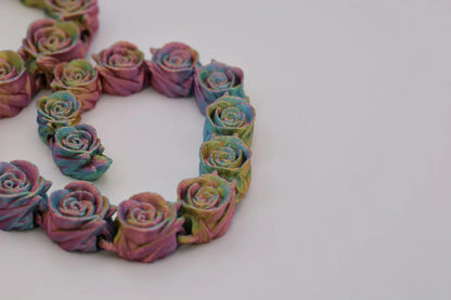 bewegliche Rosenblütenschlange - Elegante Rosenkunst - Schreibtischspielzeug - TobiCrafts3D