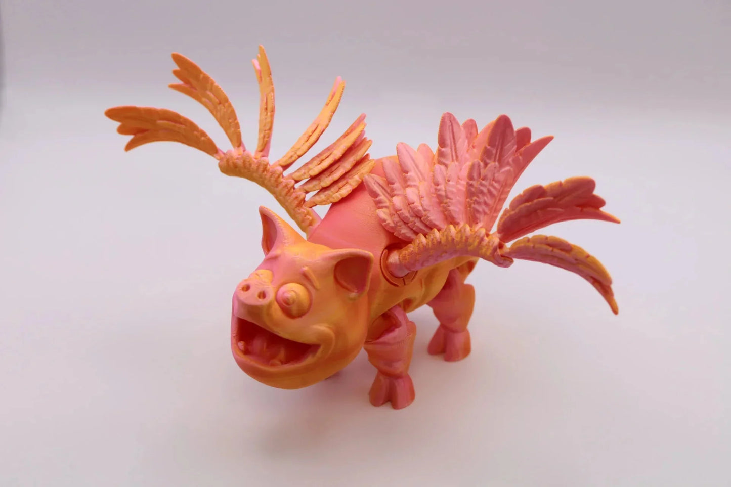 bewegliches fliegendes Schwein - Schreibtischspielzeug - Fidget Toy - Glücksbringer - TobiCrafts3D