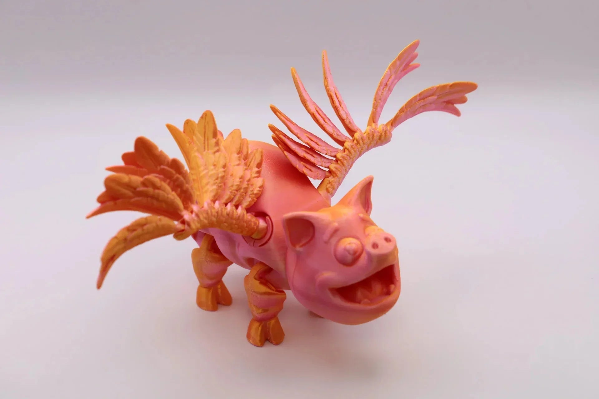 bewegliches fliegendes Schwein - Schreibtischspielzeug - Fidget Toy - Glücksbringer - TobiCrafts3D