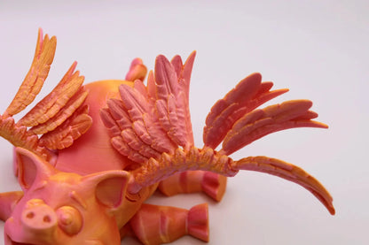 bewegliches fliegendes Schwein - Schreibtischspielzeug - Fidget Toy - Glücksbringer - TobiCrafts3D