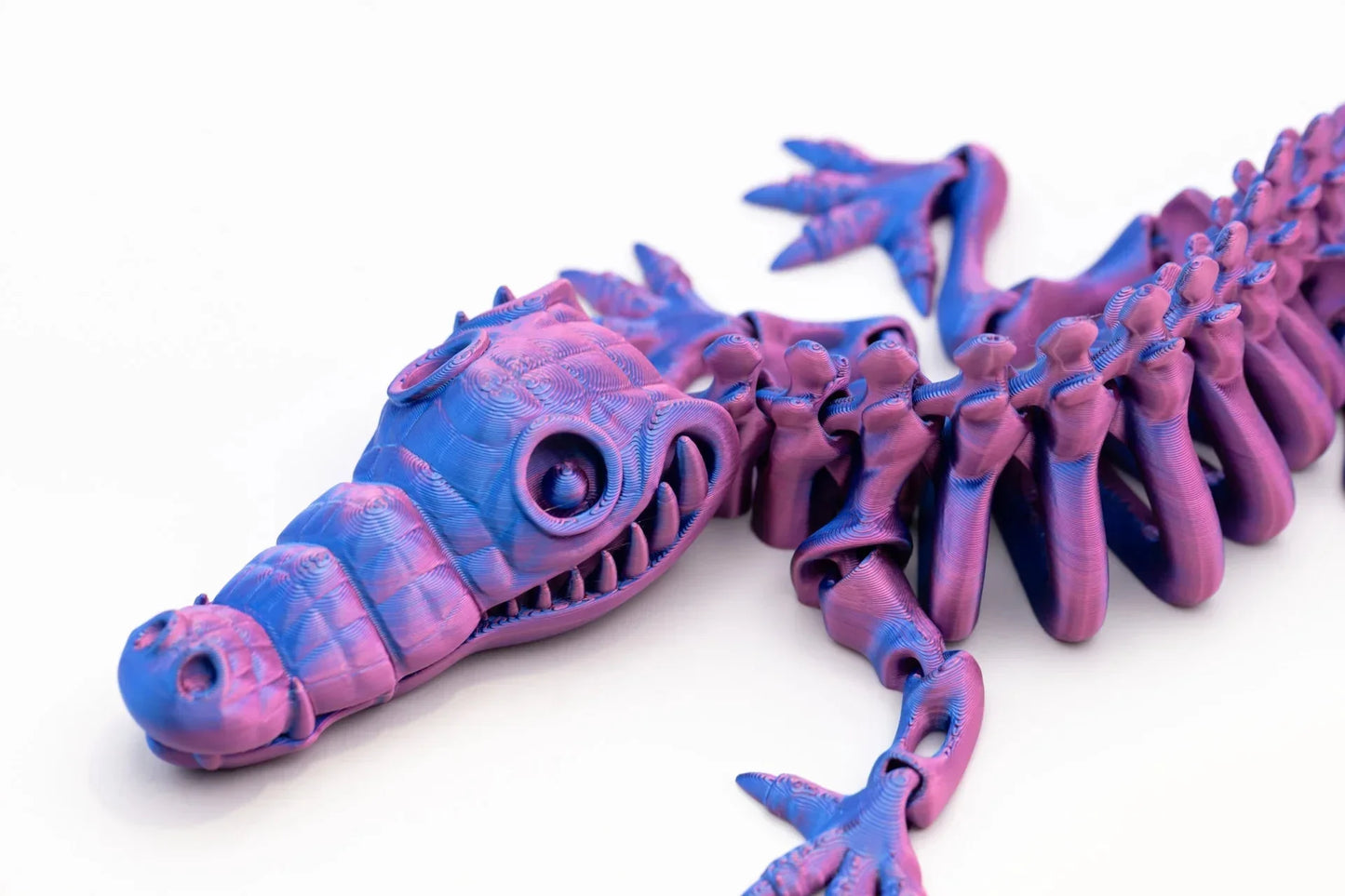 bewegliches Skelettkrokodil - Fidget Toy - Schreibtischspielzeug - TobiCrafts3D