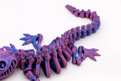 bewegliches Skelettkrokodil - Fidget Toy - Schreibtischspielzeug - TobiCrafts3D