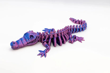 bewegliches Skelettkrokodil - Fidget Toy - Schreibtischspielzeug - TobiCrafts3D
