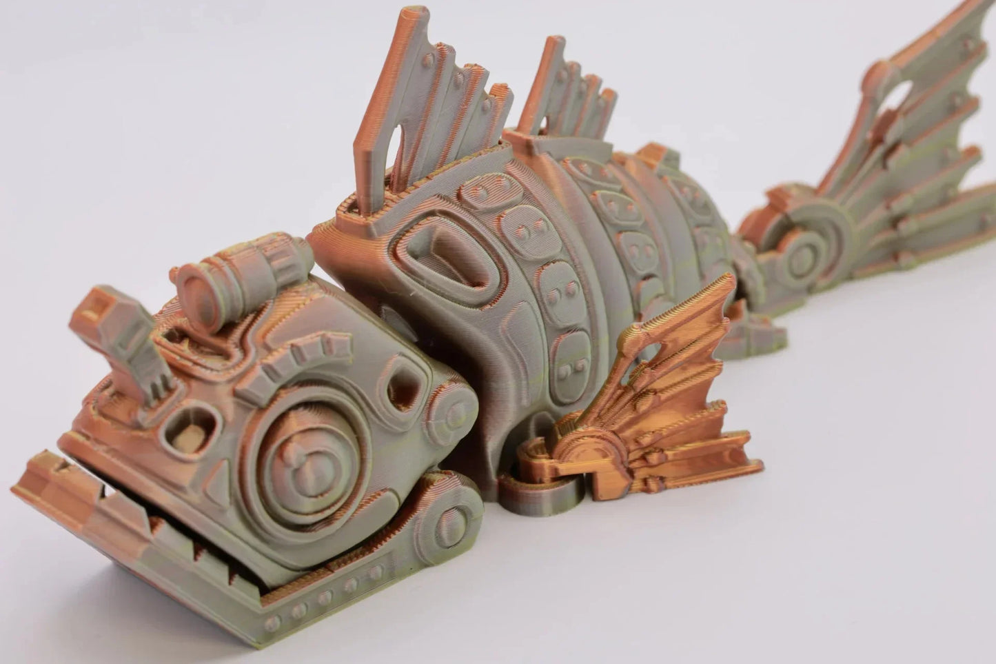 Cyberpunk Fisch – Handgefertigte Dekofigur, futuristisches Fidget Toy mit farbwechselndem Effekt – Geschenkidee & Sammlerstück - TobiCrafts3D