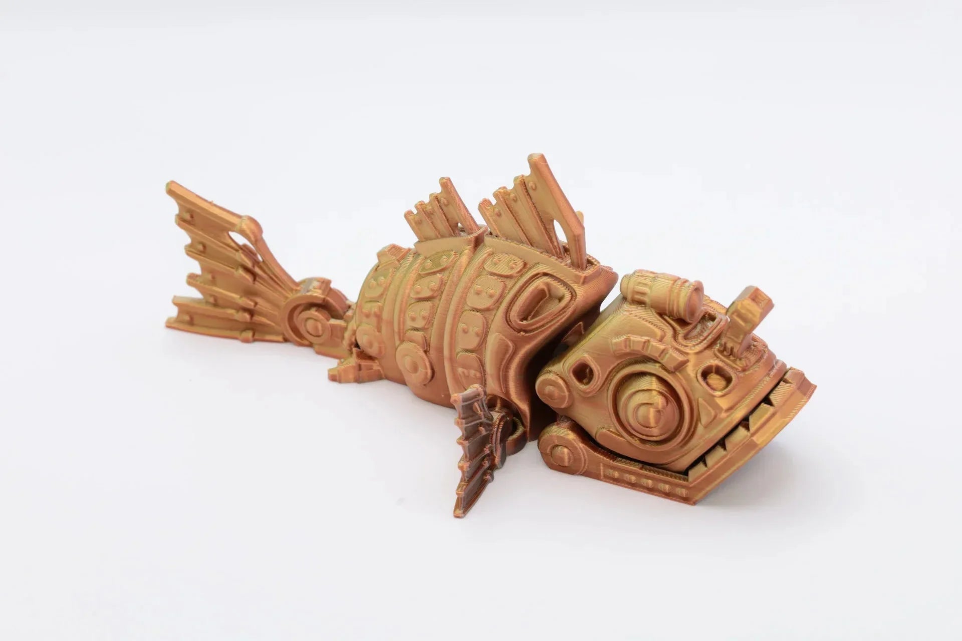 Cyberpunk Fisch – Handgefertigte Dekofigur, futuristisches Fidget Toy mit farbwechselndem Effekt – Geschenkidee & Sammlerstück - TobiCrafts3D