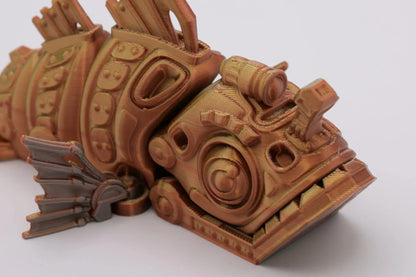 Cyberpunk Fisch – Handgefertigte Dekofigur, futuristisches Fidget Toy mit farbwechselndem Effekt – Geschenkidee & Sammlerstück - TobiCrafts3D