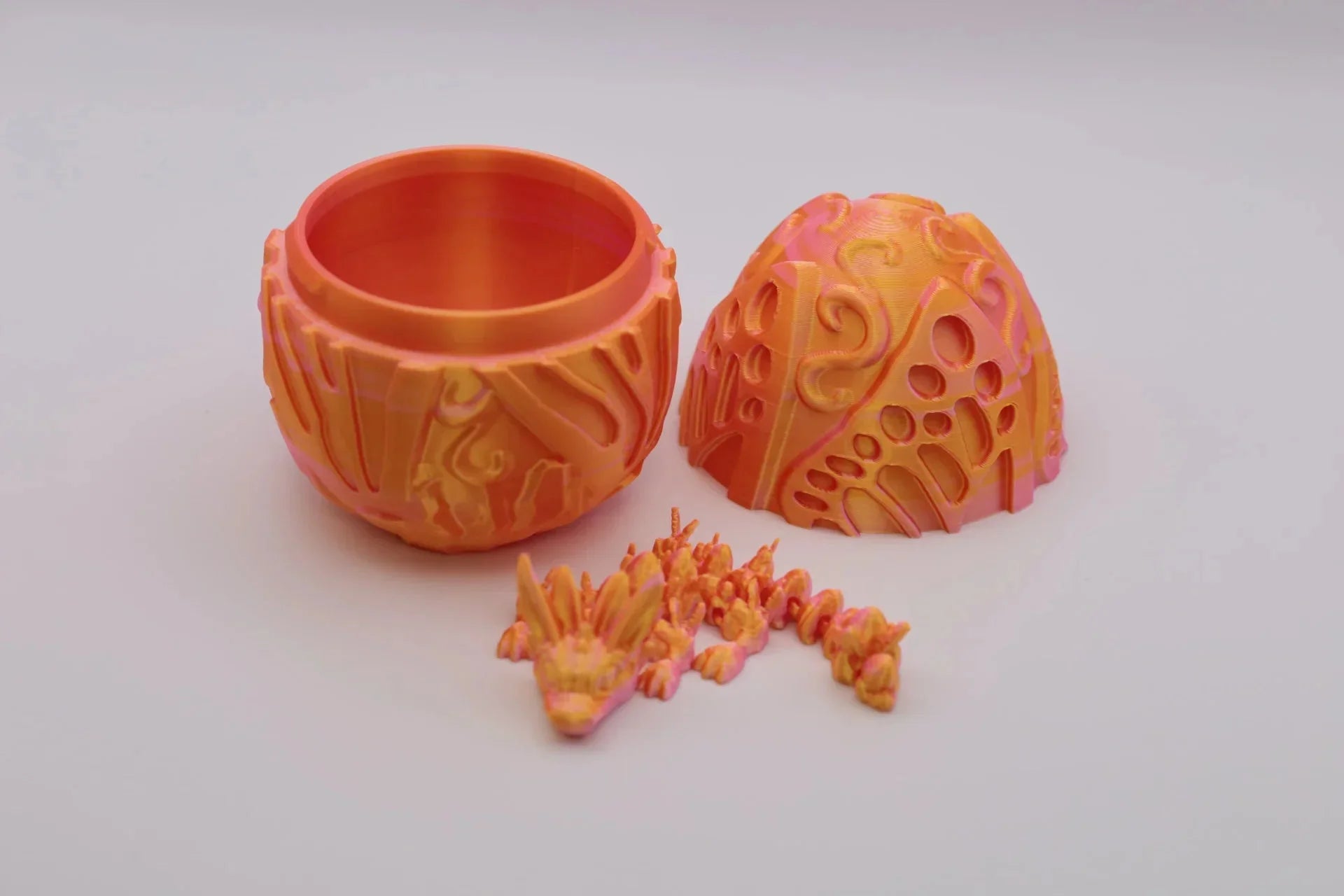 Drachenei mit Schmetterlingsmuster - Einzigartige Osterüberraschung - TobiCrafts3D