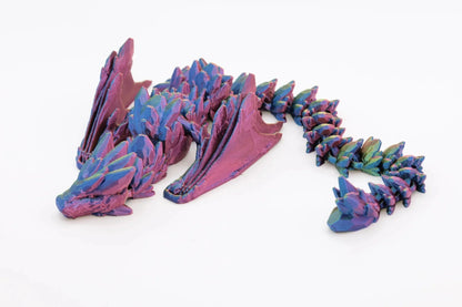 Edelstein Wyvern – Handgefertigte Fantasyfigur mit farbwechselnder Oberfläche – Einzigartige Deko und Sammlerstück - TobiCrafts3D