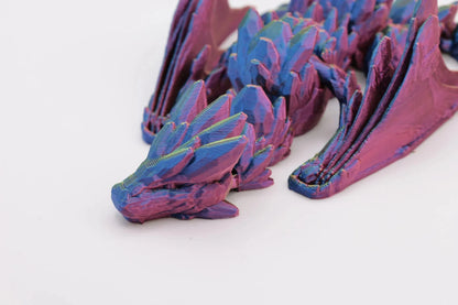 Edelstein Wyvern – Handgefertigte Fantasyfigur mit farbwechselnder Oberfläche – Einzigartige Deko und Sammlerstück - TobiCrafts3D