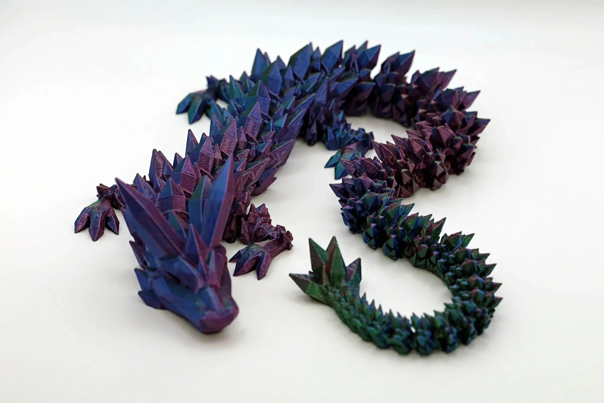 Edelsteindrache beweglich Fidget Toy beweglicher Kristalldrache 3D Druck Fidget Toy TikTok Kristalldrache Instagram - TobiCrafts3D