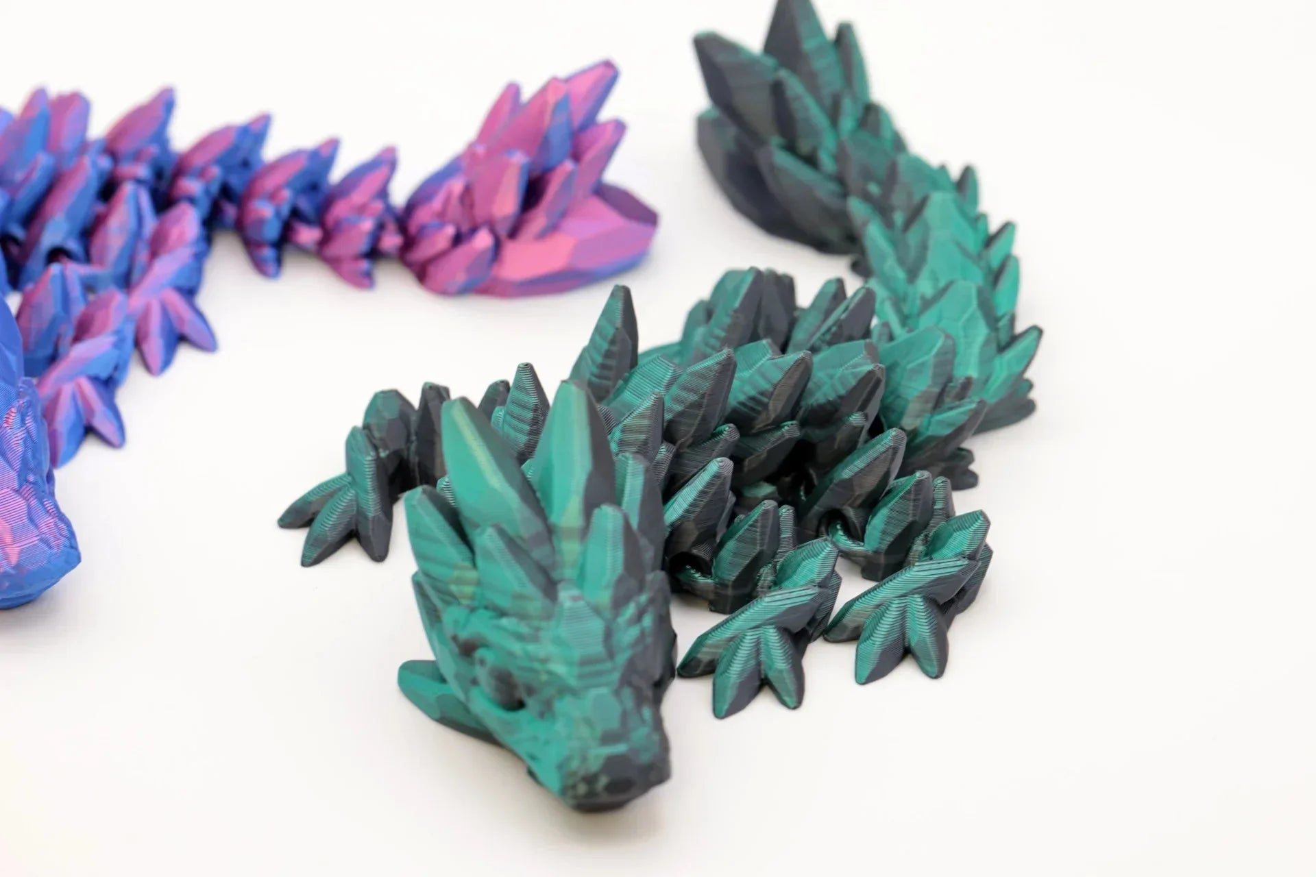Edelsteindrache beweglicher Drache - articulated Dragon - Schreibtischspielzeug - Fidget Toy - TobiCrafts3D
