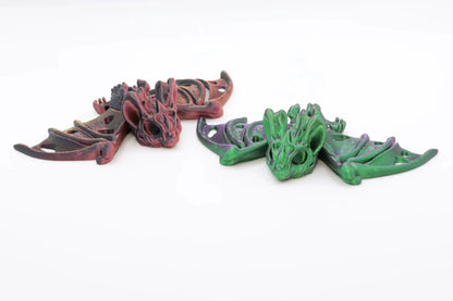 Einzigartige farbwechselnde Fledermaus für Halloween – Handgefertigte Deko und flexibles Sammlerstück – Gruseliges Geschenk für Fans - TobiCrafts3D