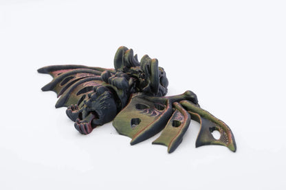 Einzigartige farbwechselnde Fledermaus für Halloween – Handgefertigte Deko und flexibles Sammlerstück – Gruseliges Geschenk für Fans - TobiCrafts3D