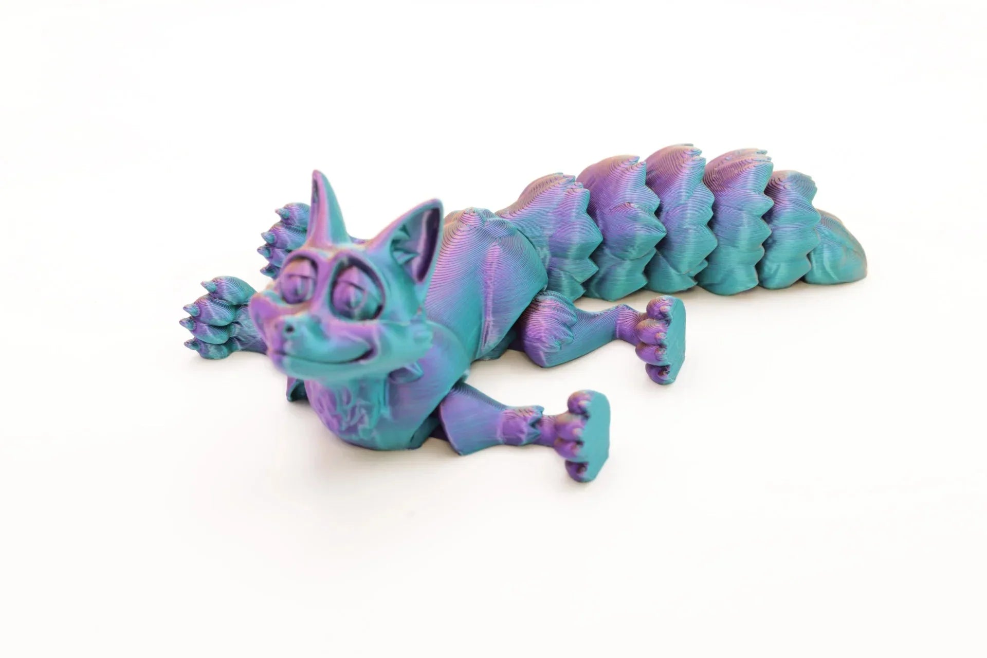 Einzigartiger 3D-gedruckter Fuchs – Perfektes Geschenk & Fidget Toy für Jung und Alt – Farbwechselnd je nach Blickwinkel - TobiCrafts3D