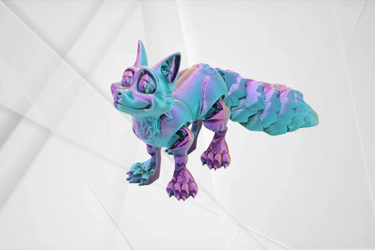 Einzigartiger 3D-gedruckter Fuchs – Perfektes Geschenk & Fidget Toy für Jung und Alt – Farbwechselnd je nach Blickwinkel - TobiCrafts3D