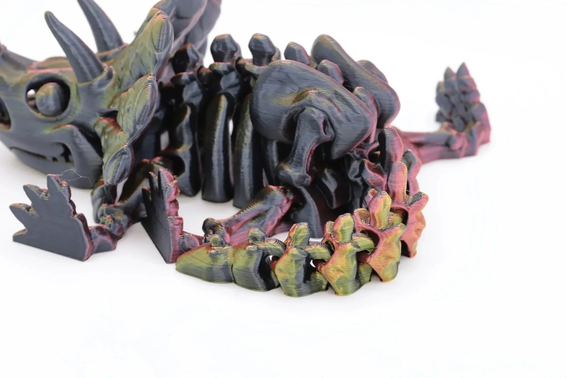 Einzigartiger 3D-gedruckter Triceratops von – Perfektes Geschenk und Fidget Toy für alle Altersgruppen – Farbwechselnder Dinosaurier - TobiCrafts3D