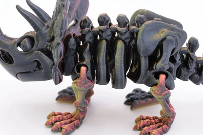 Einzigartiger 3D-gedruckter Triceratops von – Perfektes Geschenk und Fidget Toy für alle Altersgruppen – Farbwechselnder Dinosaurier - TobiCrafts3D