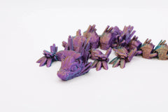 Farbwechselnder Sushidrache –  flexible Drachenfigur aus PLA für Fantasy-Fans - Schrebtischspielzeug - TobiCrafts3D