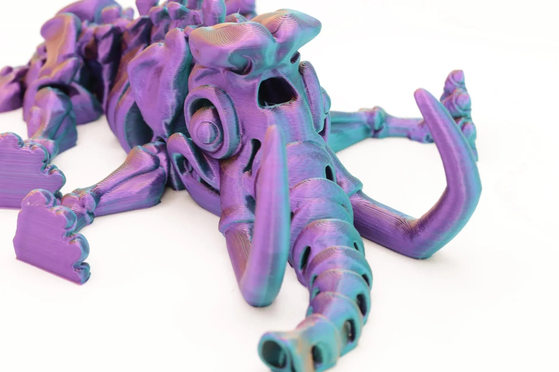 Faszinierendes 3D-gedrucktes Mammut – Perfektes Geschenk und Fidget Toy für Jung und Alt – Farbwechselndes Filament – Viele Farben - TobiCrafts3D