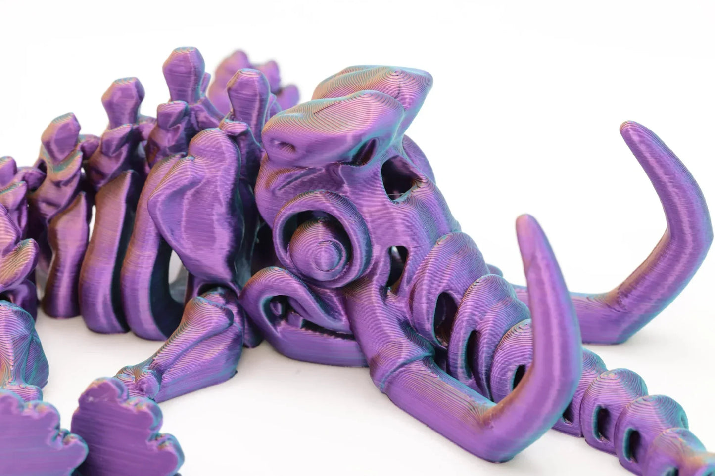 Faszinierendes 3D-gedrucktes Mammut – Perfektes Geschenk und Fidget Toy für Jung und Alt – Farbwechselndes Filament – Viele Farben - TobiCrafts3D