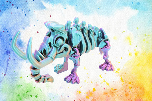 Faszinierendes 3D-gedrucktes Mammut – Perfektes Geschenk und Fidget Toy für Jung und Alt – Farbwechselndes Filament – Viele Farben - TobiCrafts3D