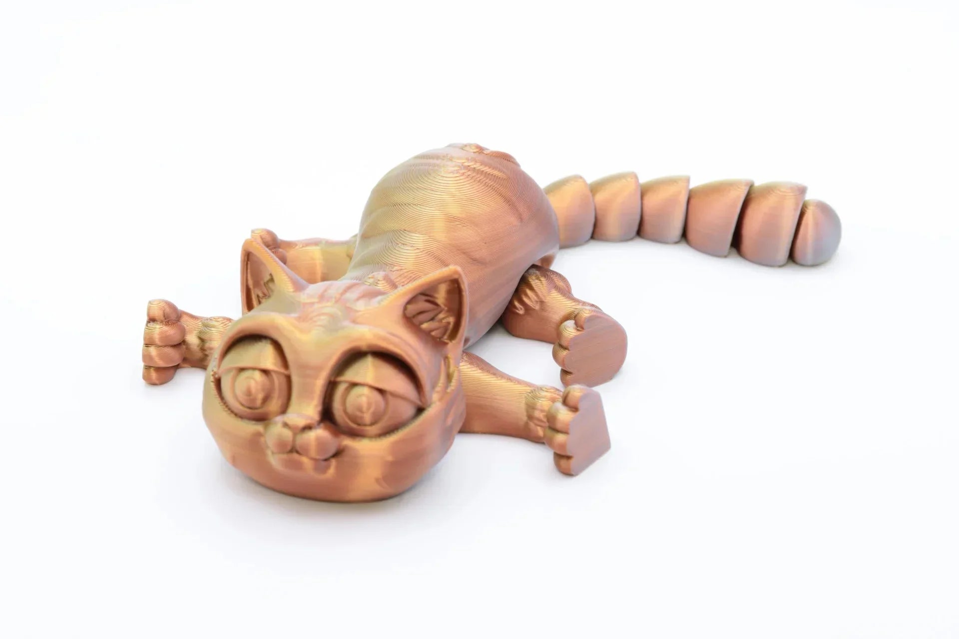 Flexible 3D Druck Katze mit Farbwechsel Bewegliche Katzenfigur Fidget Toy TikTok Geschenkidee Instagram - TobiCrafts3D