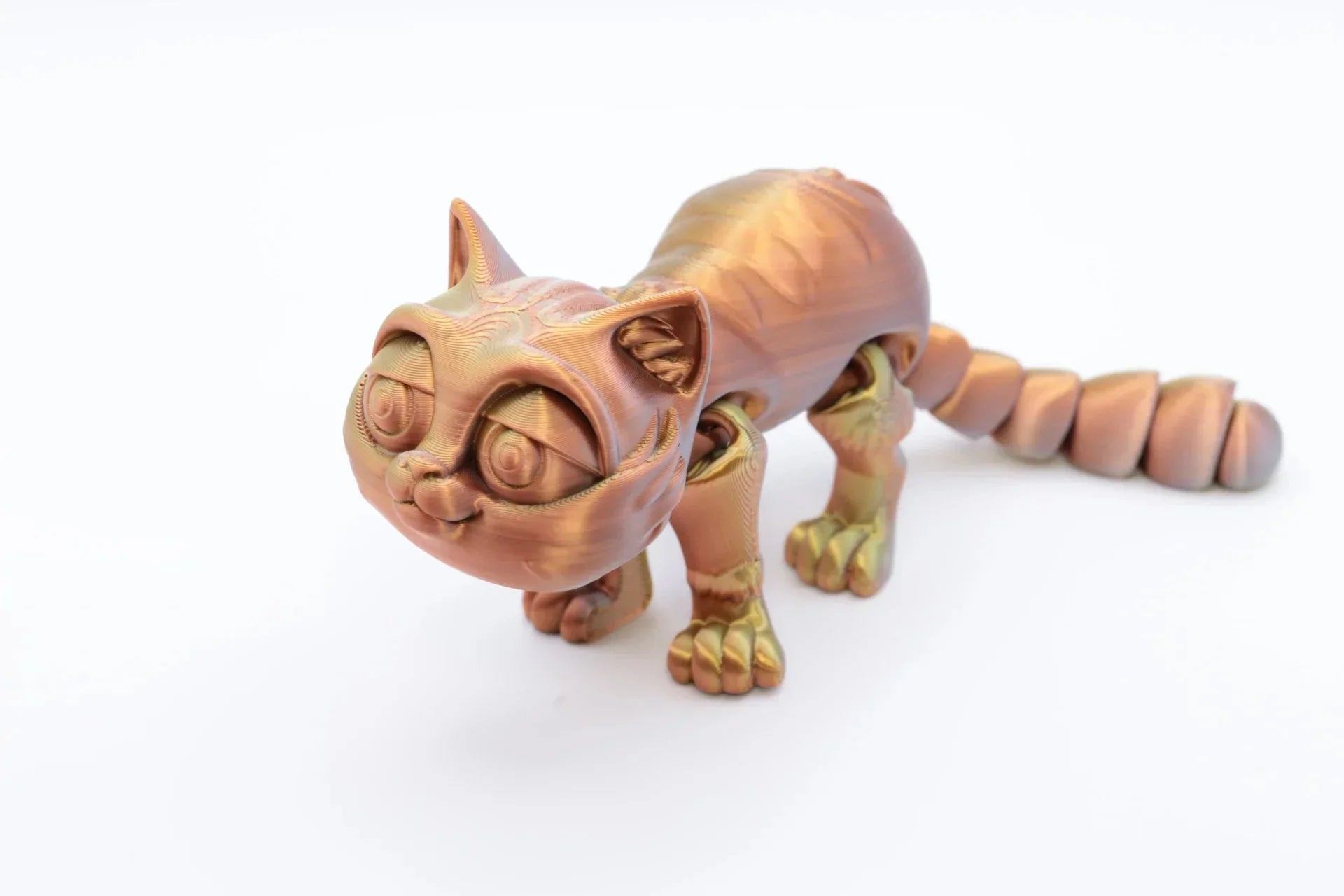Flexible 3D Druck Katze mit Farbwechsel Bewegliche Katzenfigur Fidget Toy TikTok Geschenkidee Instagram - TobiCrafts3D