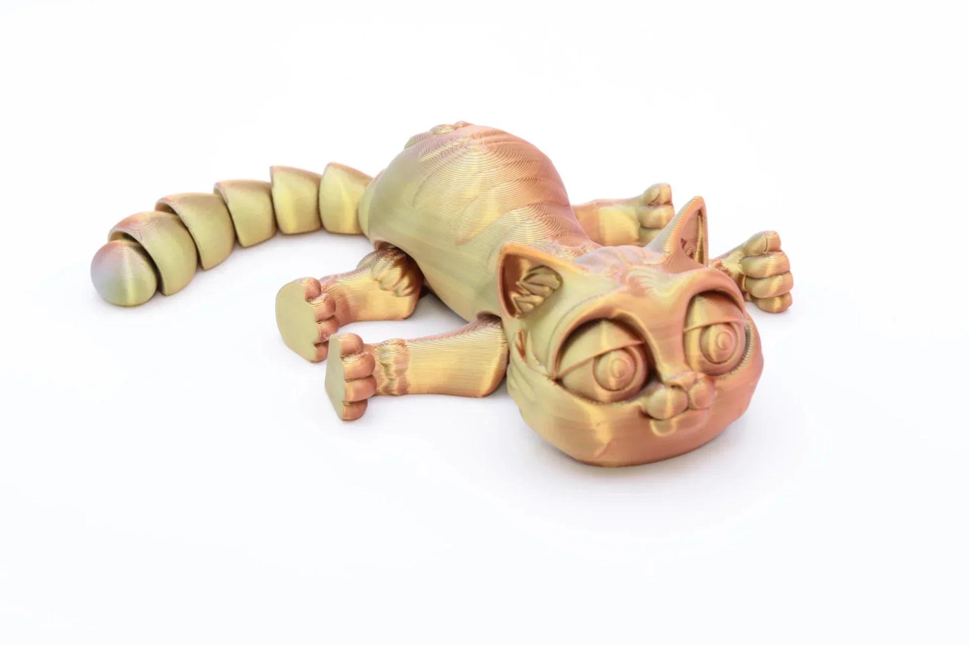 Flexible 3D Druck Katze mit Farbwechsel Bewegliche Katzenfigur Fidget Toy TikTok Geschenkidee Instagram - TobiCrafts3D