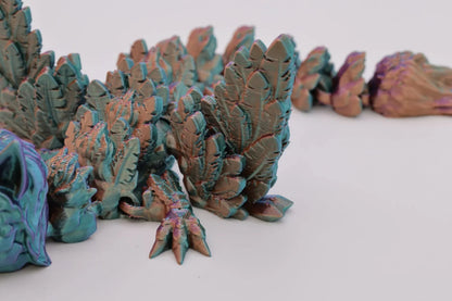 Flexibler Einhorndrache – Handgefertigtes Fidget Toy mit schimmerndem Farbwechsel-Effekt für Deko & Sammlung - TobiCrafts3D