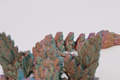 Flexibler Einhorndrache – Handgefertigtes Fidget Toy mit schimmerndem Farbwechsel-Effekt für Deko & Sammlung - TobiCrafts3D