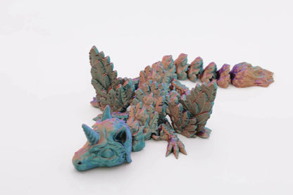 Flexibler Einhorndrache – Handgefertigtes Fidget Toy mit schimmerndem Farbwechsel-Effekt für Deko & Sammlung - TobiCrafts3D