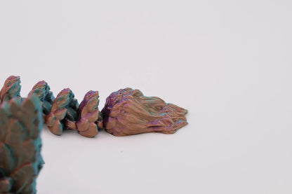 Flexibler Einhorndrache – Handgefertigtes Fidget Toy mit schimmerndem Farbwechsel-Effekt für Deko & Sammlung - TobiCrafts3D