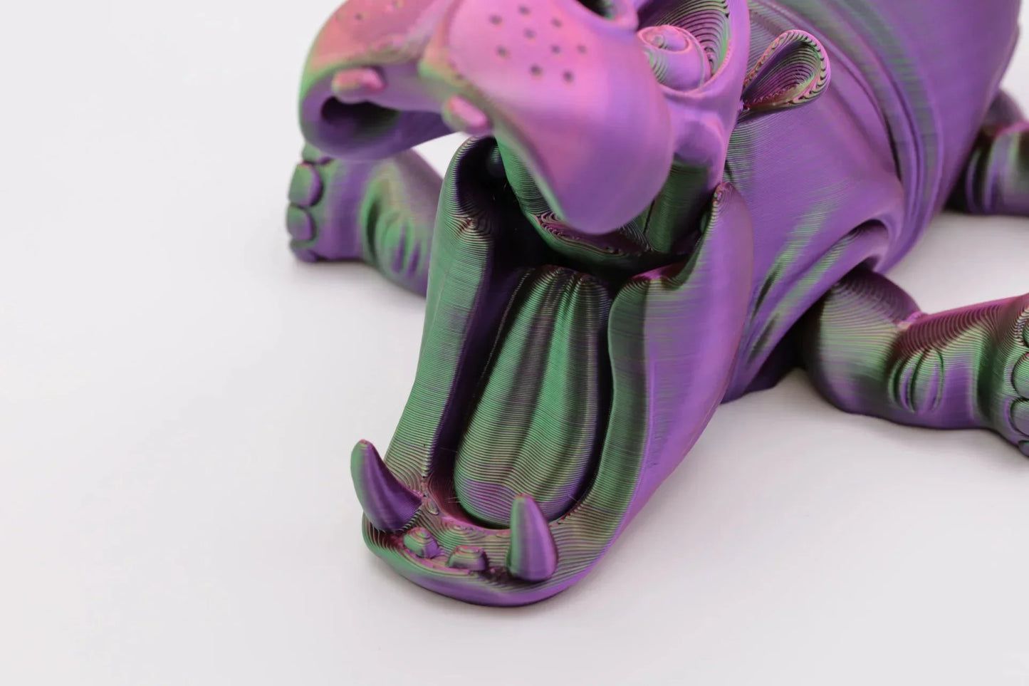 Flexibles 3D Druck Nilpferd Farbwechselndes Fidget Toy Bewegliche Hippo Figur Instagram Kreative Geschenkidee TikTok - TobiCrafts3D