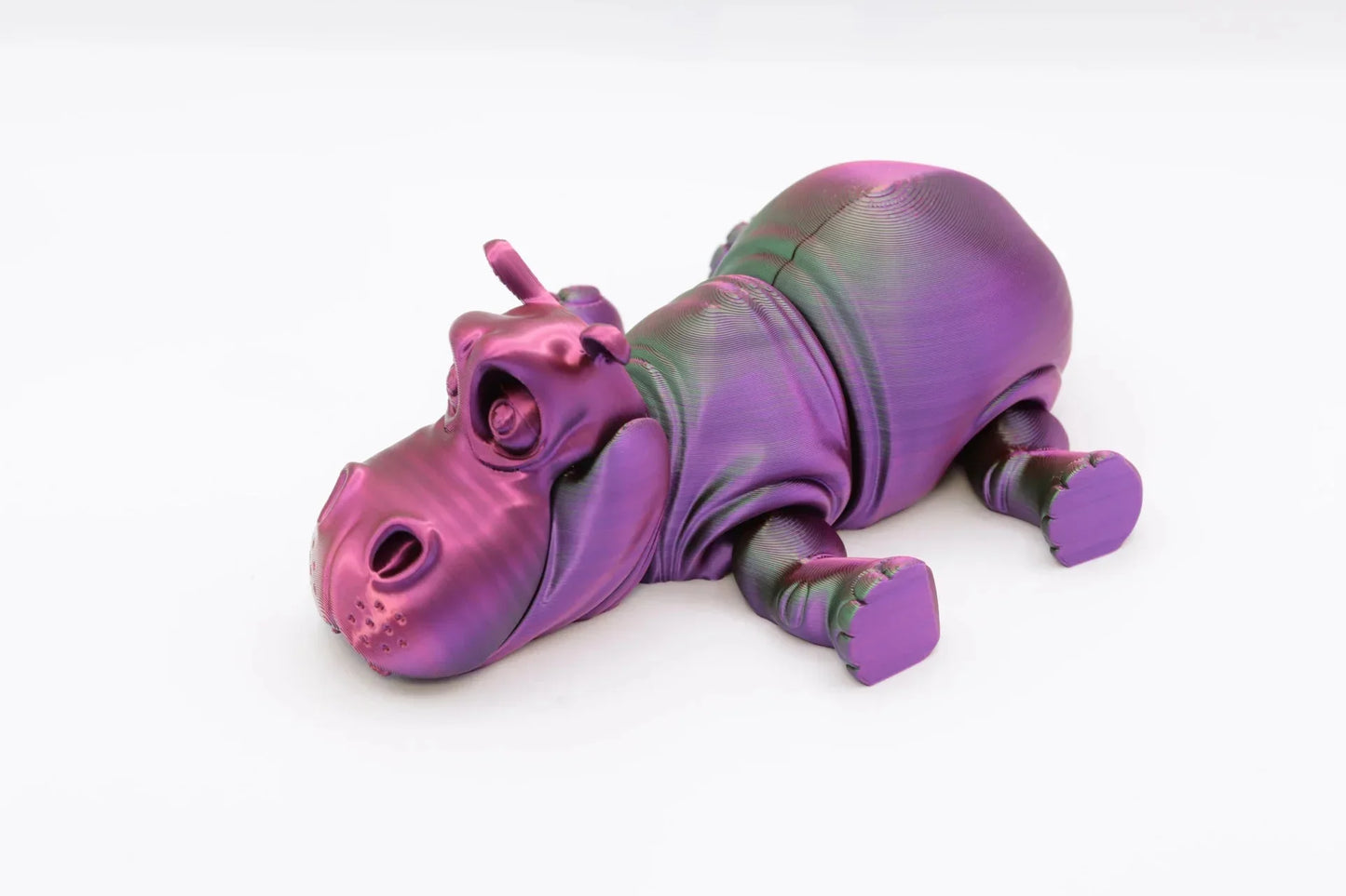 Flexibles 3D Druck Nilpferd Farbwechselndes Fidget Toy Bewegliche Hippo Figur Instagram Kreative Geschenkidee TikTok - TobiCrafts3D