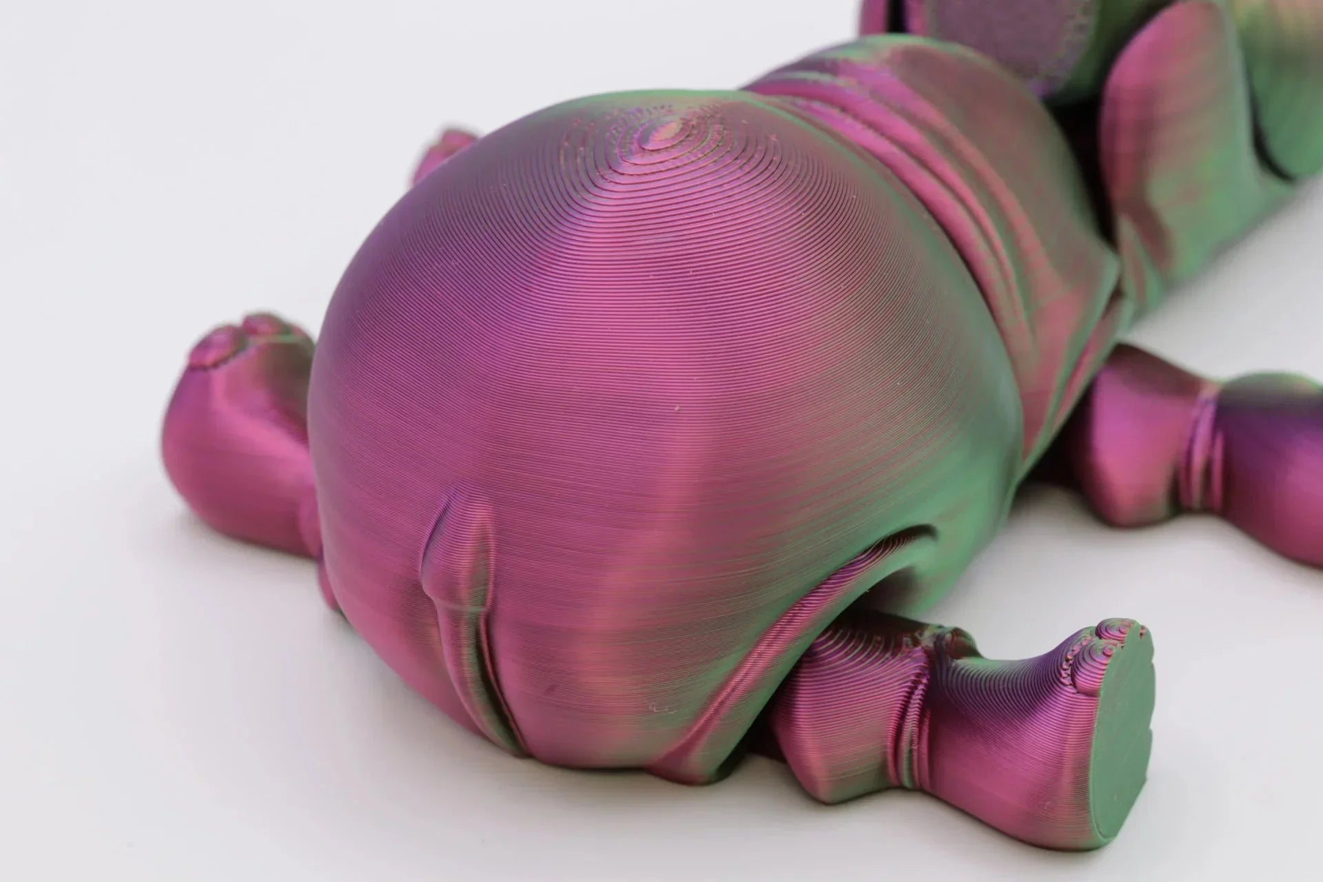 Flexibles 3D Druck Nilpferd Farbwechselndes Fidget Toy Bewegliche Hippo Figur Instagram Kreative Geschenkidee TikTok - TobiCrafts3D