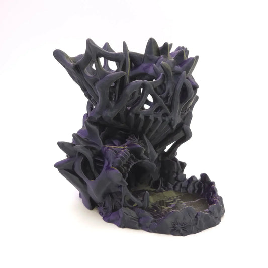 Gruseliger Würfelturm "Alptraum" | Schädel & Dornen Design | Zubehör für D&D, Pen and Paper | Geschenk für Rollenspieler - TobiCrafts3D