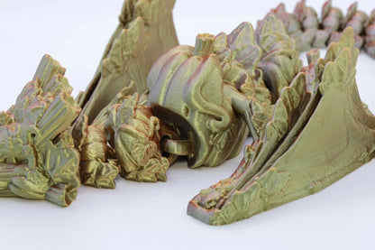 Handgefertigter farbwechselnder Kürbisdrache aus umweltfreundlichem PLA Dekoration und Geschenk - TobiCrafts3D