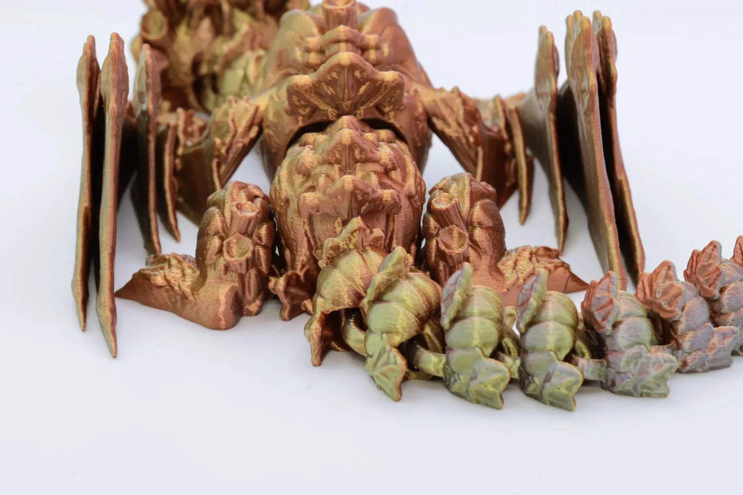 Handgefertigter farbwechselnder Kürbisdrache aus umweltfreundlichem PLA Dekoration und Geschenk - TobiCrafts3D