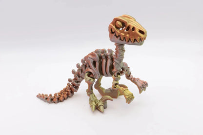 Knochen Velociraptor – Handgefertigte Dinosaurierfigur als Sammlerstück und Dekoration – Kreatives Geschenk für Dino-Fans - TobiCrafts3D