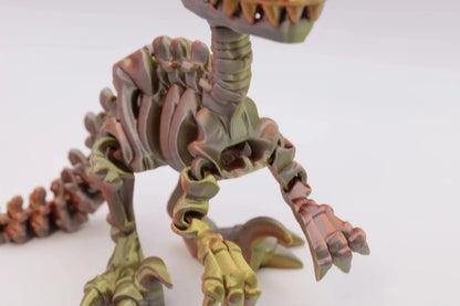 Knochen Velociraptor – Handgefertigte Dinosaurierfigur als Sammlerstück und Dekoration – Kreatives Geschenk für Dino-Fans - TobiCrafts3D