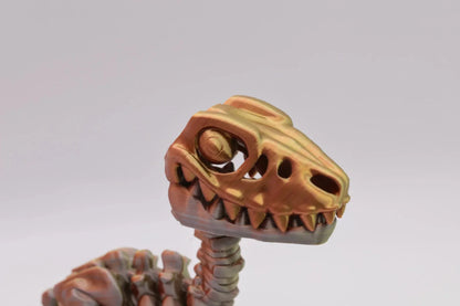 Knochen Velociraptor – Handgefertigte Dinosaurierfigur als Sammlerstück und Dekoration – Kreatives Geschenk für Dino-Fans - TobiCrafts3D