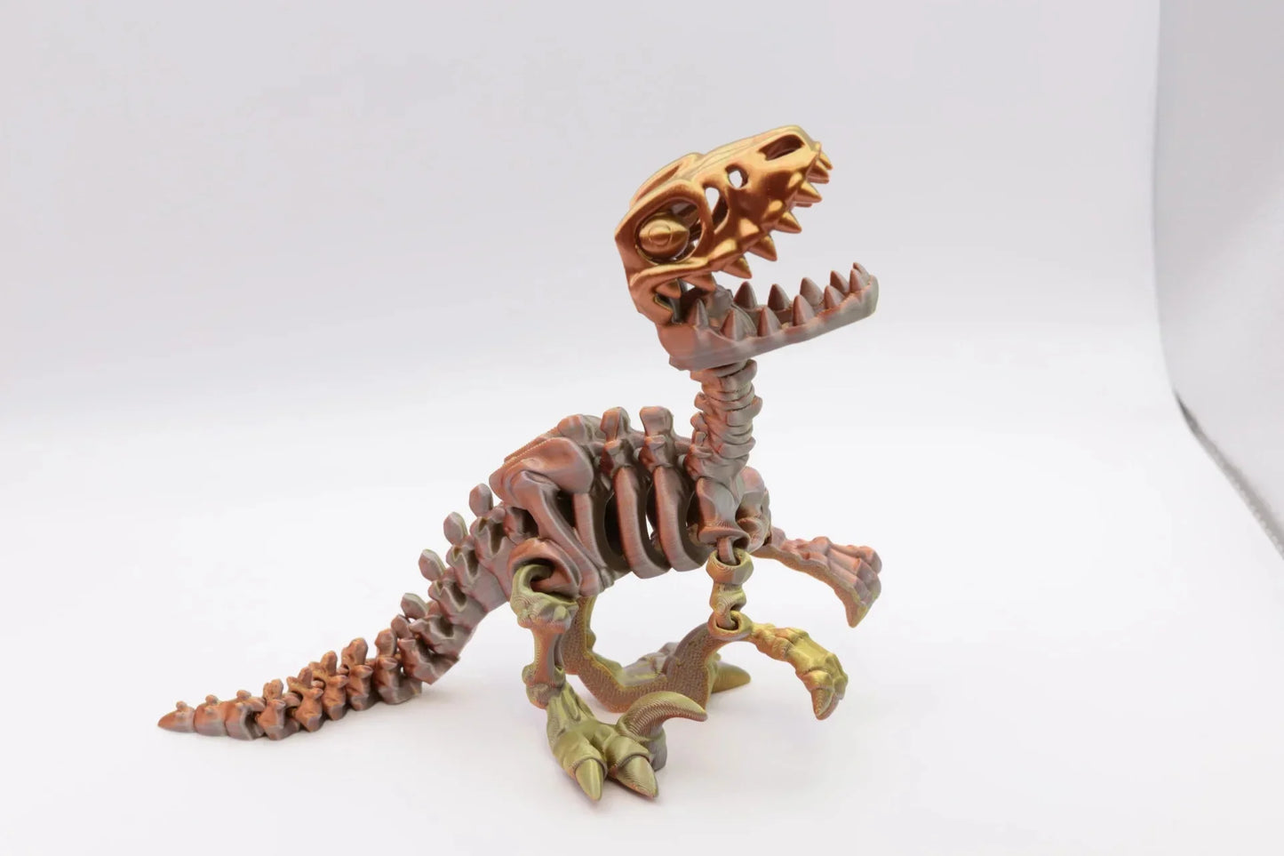 Knochen Velociraptor – Handgefertigte Dinosaurierfigur als Sammlerstück und Dekoration – Kreatives Geschenk für Dino-Fans - TobiCrafts3D
