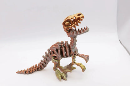 Knochen Velociraptor – Handgefertigte Dinosaurierfigur als Sammlerstück und Dekoration – Kreatives Geschenk für Dino-Fans - TobiCrafts3D