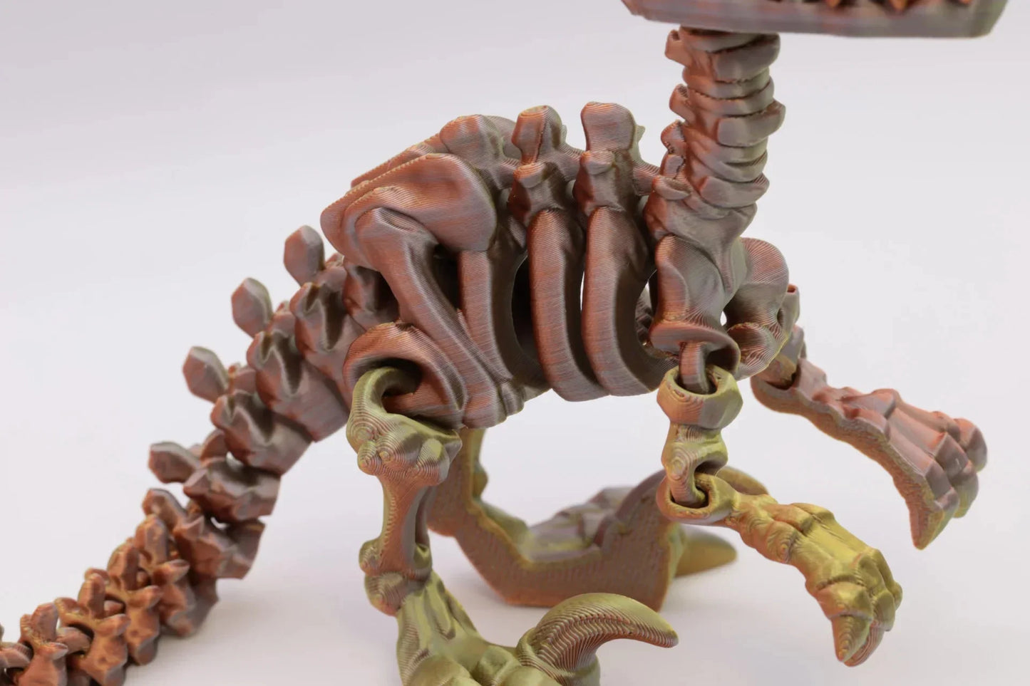 Knochen Velociraptor – Handgefertigte Dinosaurierfigur als Sammlerstück und Dekoration – Kreatives Geschenk für Dino-Fans - TobiCrafts3D