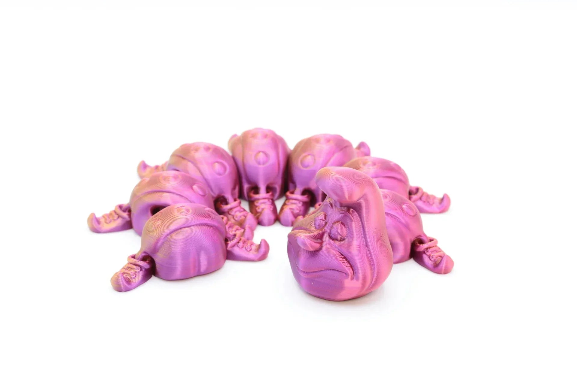 Magischer 3D-gedruckter Tausendfüßler – Geschenk Fidget Toy Jung und Alt – Wechselnde Farben je nach Blickwinkel – Viele Farben zur Auswahl - TobiCrafts3D