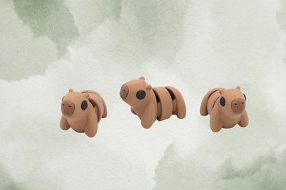 Mini Capybara Set 3D Druck Fidget Toy Bewegliche Capybara Mini Figuren TikTok Geschenkidee Dekoration Instagram - TobiCrafts3D