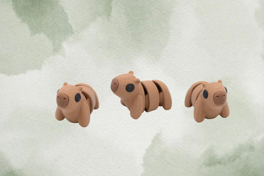 Mini Capybara Set 3D Druck Fidget Toy Bewegliche Capybara Mini Figuren TikTok Geschenkidee Dekoration Instagram - TobiCrafts3D