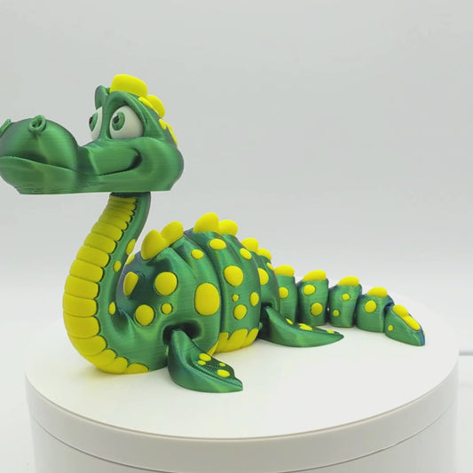 Bewegliches Lochness-Monster – Süße Nessie Figur mit faszinierendem Farbwechsel-Effekt